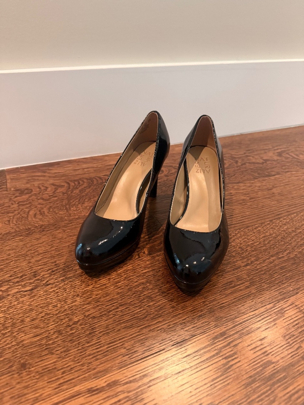 Patent Round Toe Pumps